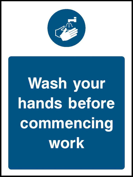 Wash Your Hands Before Commencing Work