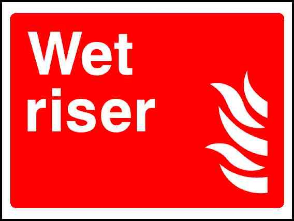 Wet riser| Fire Equipment, Size 200x150 Safety Sign – Safety Decals Ltd