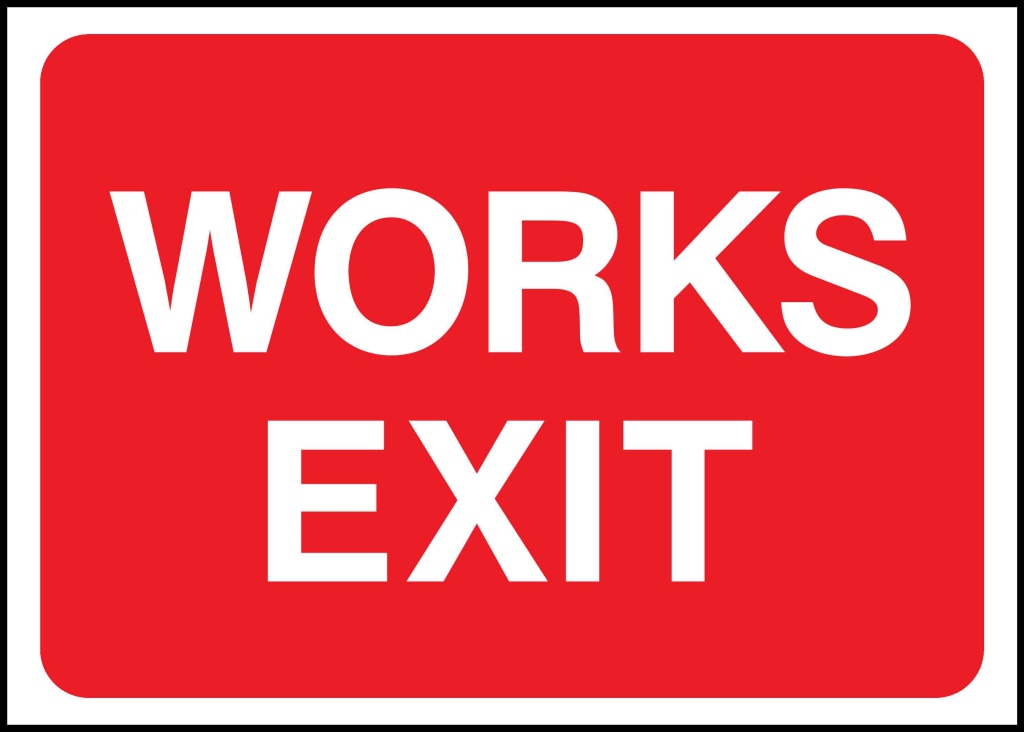 WORKS EXIT - Safety Decals Ltd